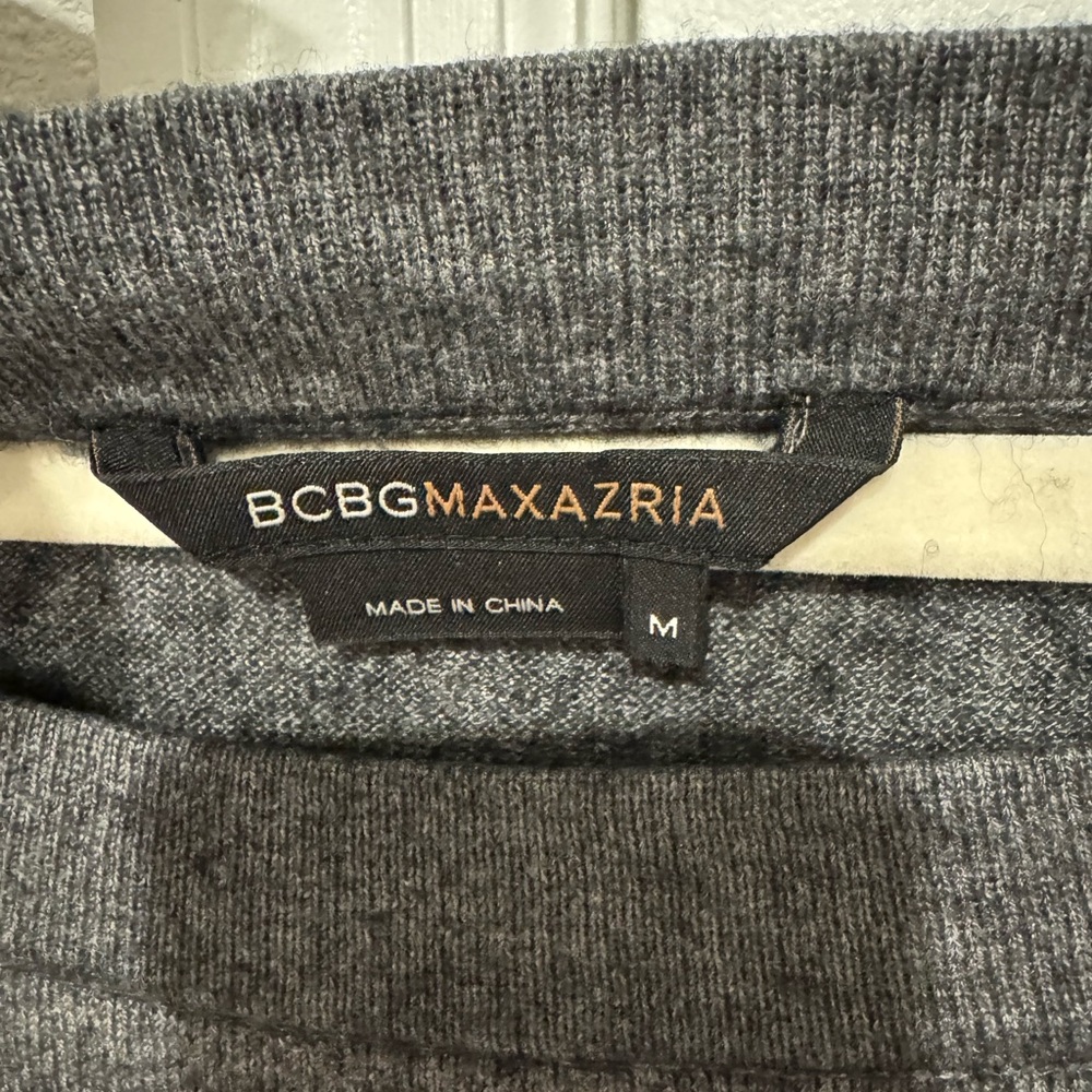 BCBGMaxAzria Charcoal Knit and Cashmere Top